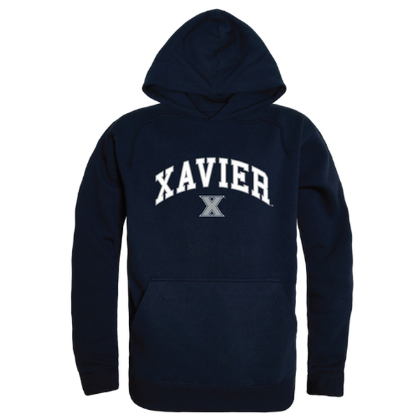 FinalFan Xavier University Men Campus Hoodie&#44; Navy - Large