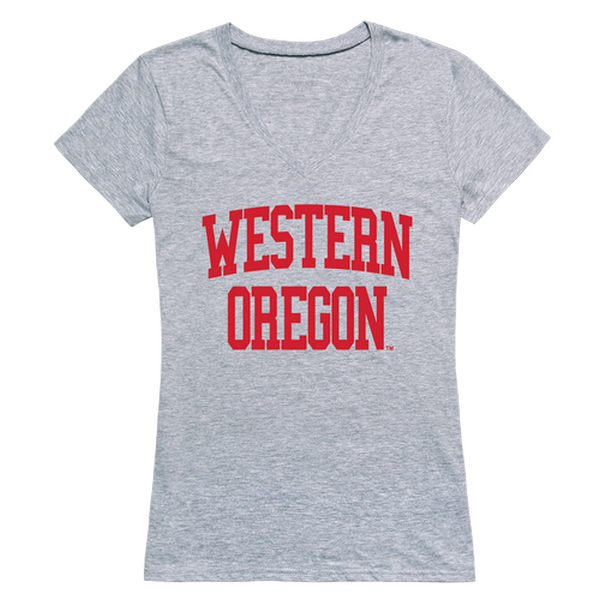 FinalFan Western Oregon University Game Day Women T-Shirt&#44; Heather Grey - 2XL