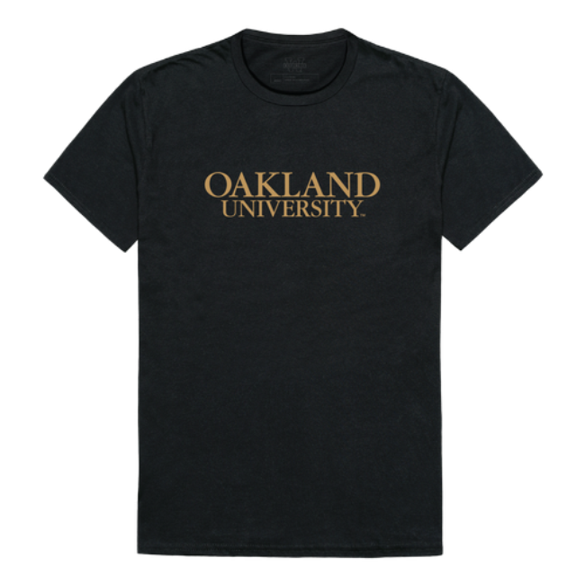FinalFan Oakland University Golden Grizzlies Institutional T-Shirt&#44; Black - Medium