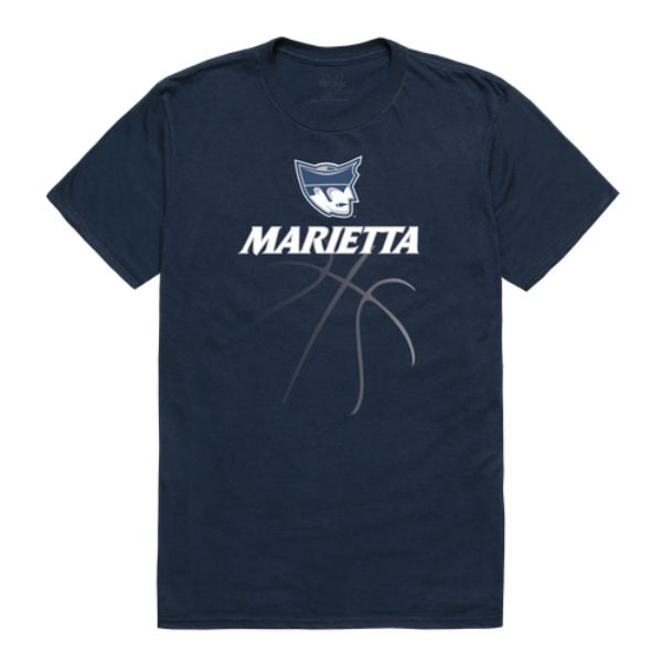 FinalFan Marietta College Pioneers College Basketball T-Shirt&#44; Navy - Extra Large