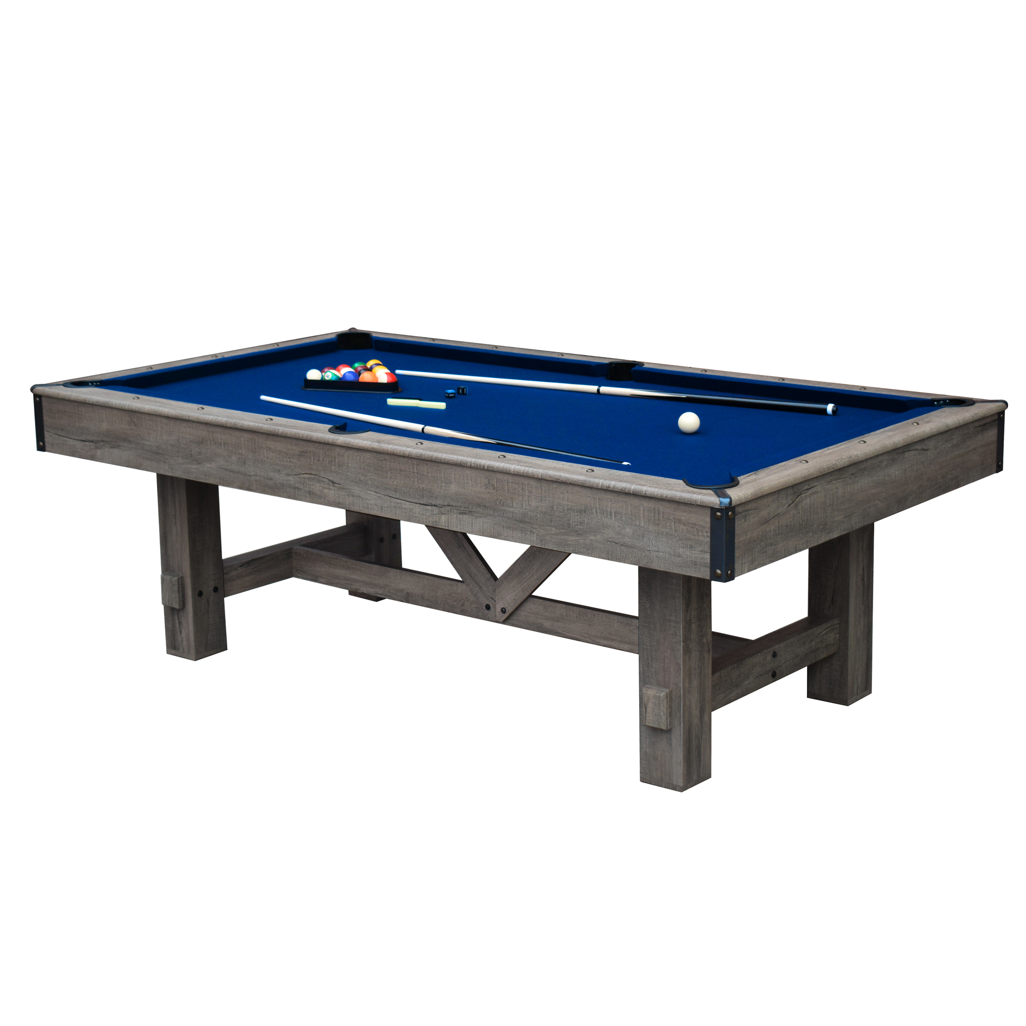 Strike3 8 ft. Alpine Outdoor Pool Table with Aluminum Rails & Waterproof Felt&#44; White