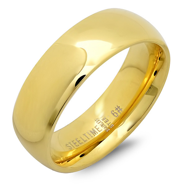 Jewelry Ladies Classical 6 Mm. Wedding Band Ring- Gold- Size -11