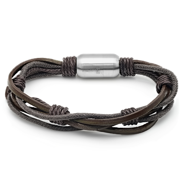 Jewelry Genuine Leather Bracelet- Brown