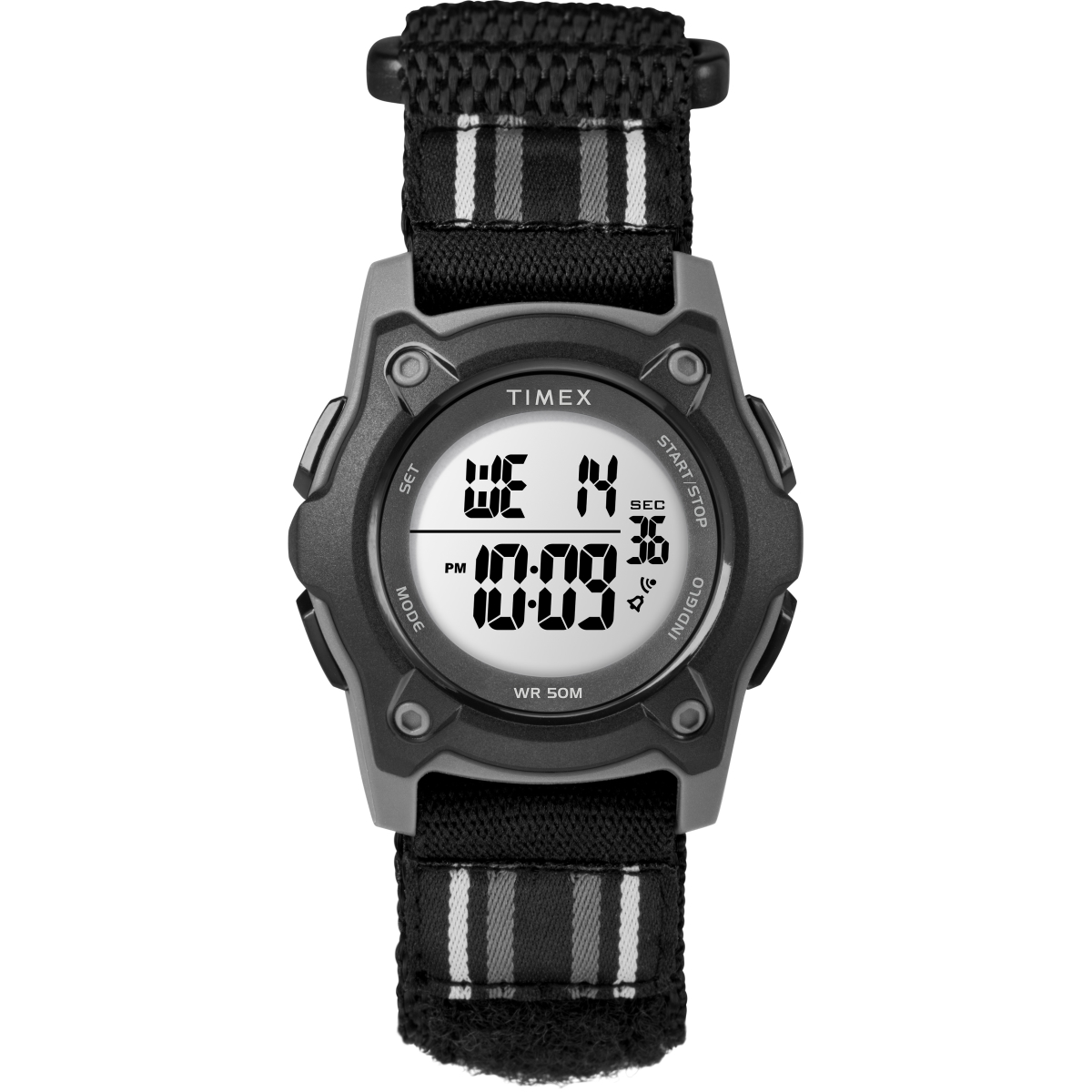 The Gem Collection 35 mm Time Machines Digital Double-Layered Fast Wrap Watch for Kids - Black & Gray