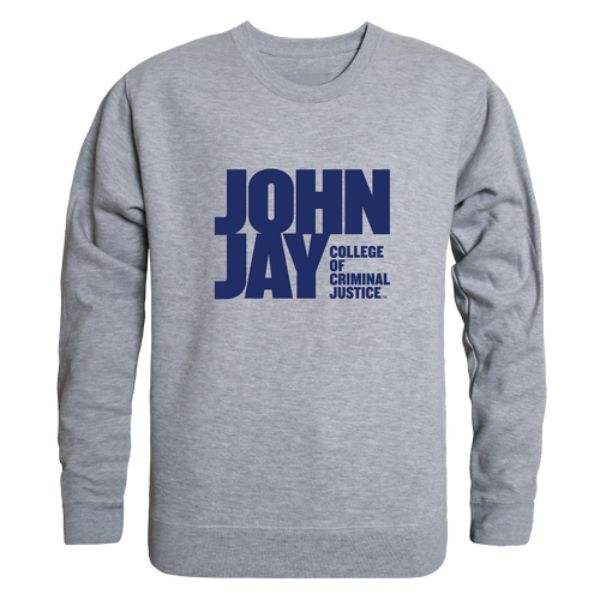 FinalFan John Jay College of Criminal Justice Bloodhounds Game Day Crewneck Sweatshirt&#44; Heather Grey - Large