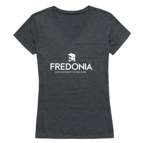 FinalFan State University of New York at Fredonia Blue Devils Women Institutional T-Shirt&#44; Heather Charcoal - Medium