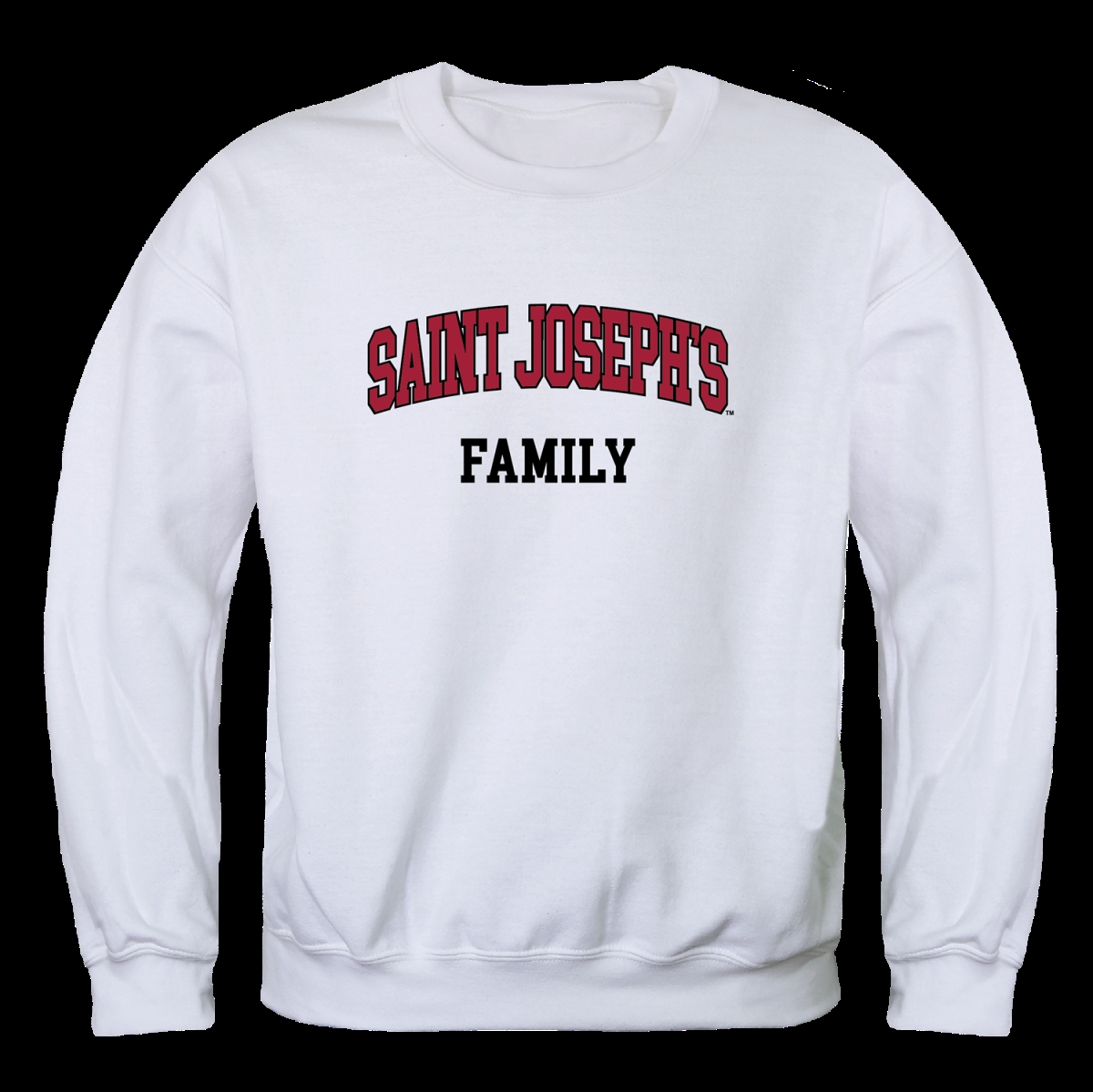 FinalFan Saint Josephs University Hawks Family Crewneck Sweatshirt&#44; White - Small