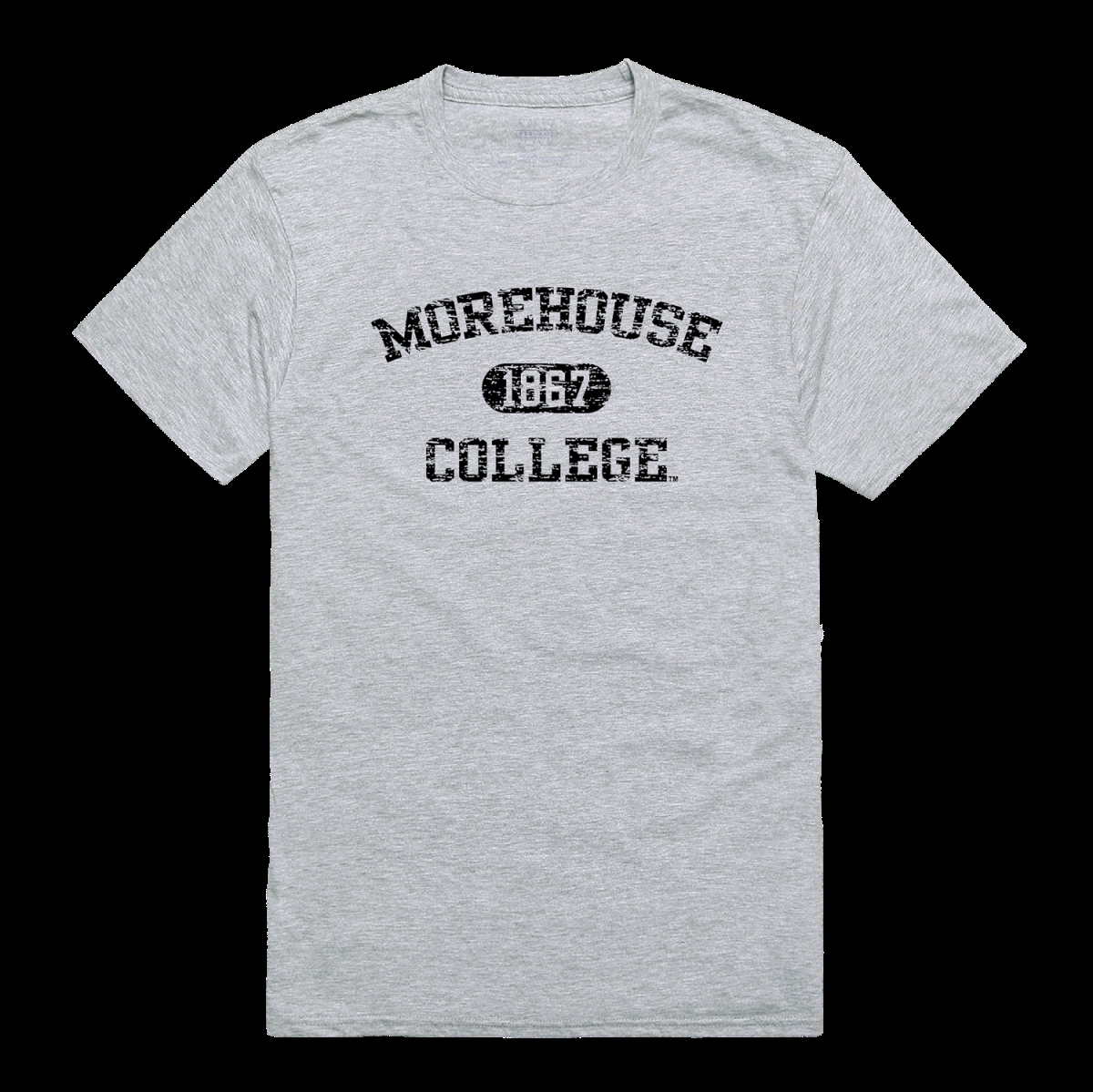 FinalFan Morehouse College Maroon Tigers Distressed Arch T-Shirt&#44; Heather Grey - Medium