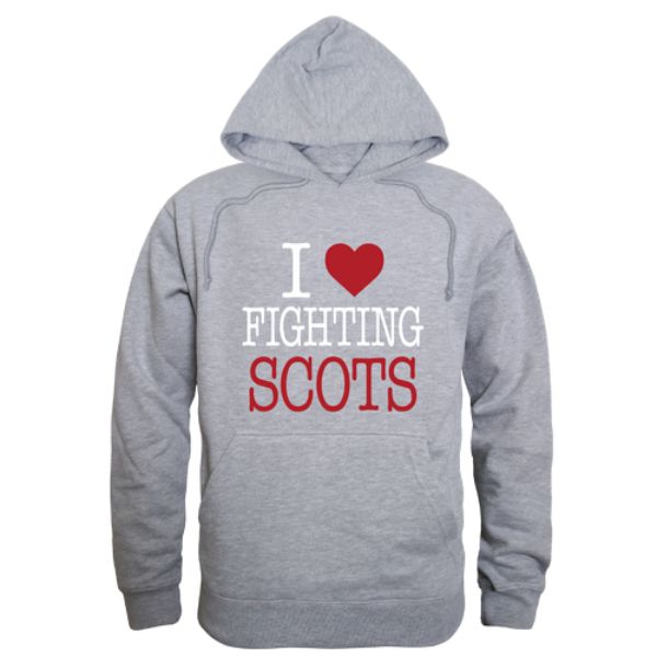 FinalFan Edinboro University Fighting Scots I Love Hoodie&#44; Heather Grey - Extra Large