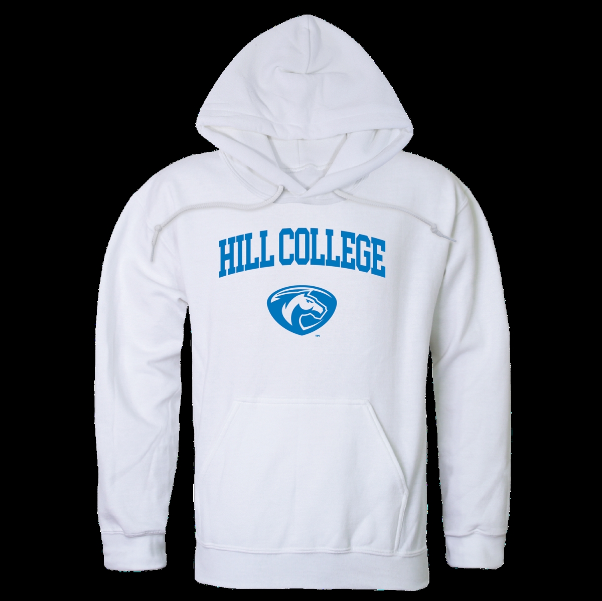 FinalFan Hill College Rebels Seal Hoodie&#44; White - Large