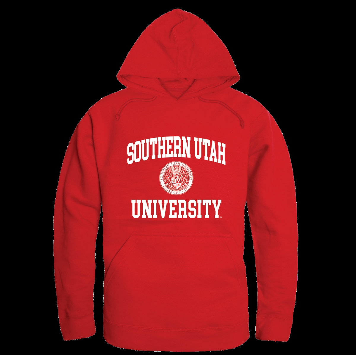 FinalFan Southern Utah University Thunderbirds Seal Hoodie&#44; Red - 2XL