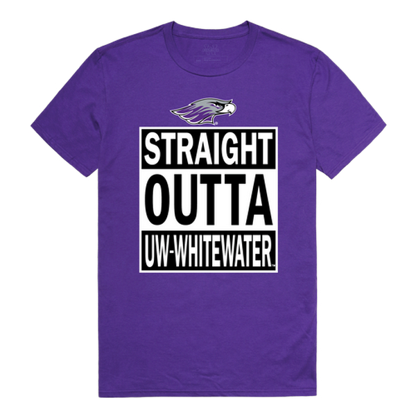 FinalFan University of Wisconsin-Whitewater Men Straight Outta T-Shirt&#44; Purple - 2XL