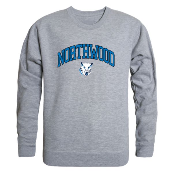 FinalFan Northwood University Timberwolves Campus Crewneck Sweatshirt&#44; Heather Grey - 2XL