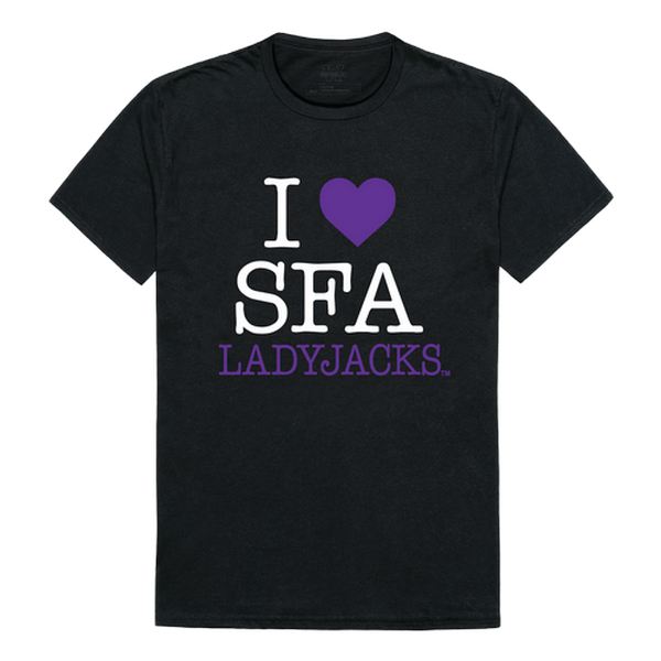 LogoLovers Stephen F. Austin State University I Love T-Shirt&#44; Black - 2XL