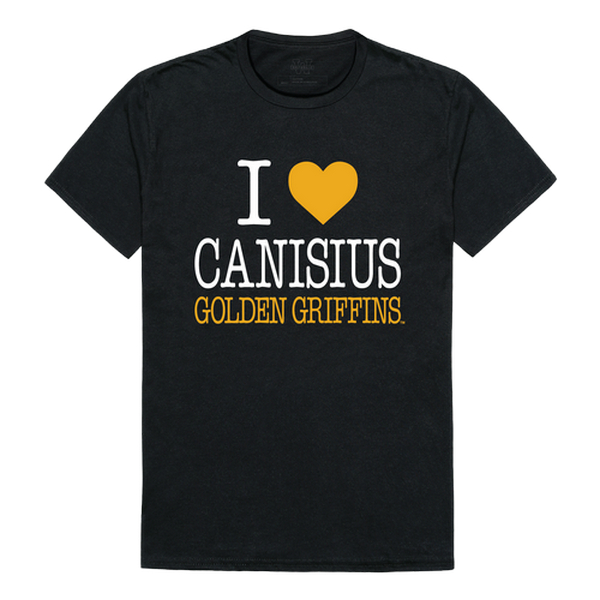 LogoLovers Canisius College I Love T-Shirt&#44; Black - Large
