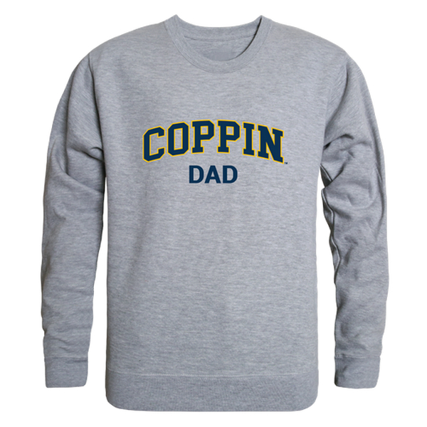 FinalFan Coppin State University Mens Dad Crewneck T-Shirt&#44; Heather Gray - Medium