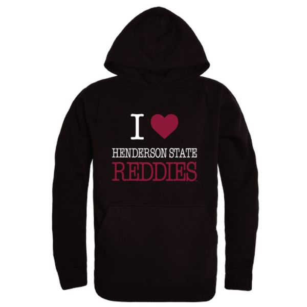 FinalFan Henderson State University Reddies I Love Hoodie&#44; Black - Extra Large