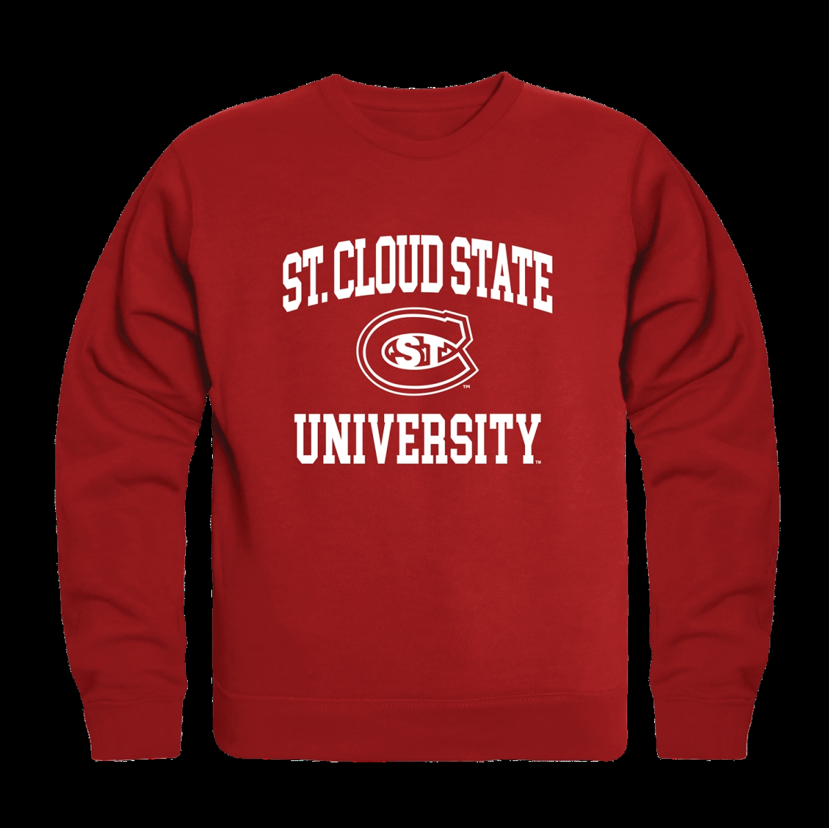FinalFan St. Cloud State University Huskies Seal Crewneck Sweatshirt&#44; Red - Medium