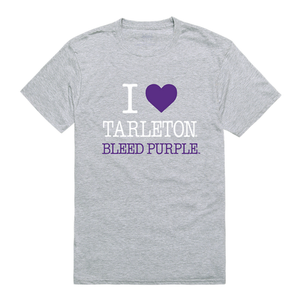 FinalFan Tarleton State University Texans I Love T-Shirt&#44; Heather Grey - Medium