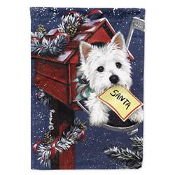 PatioPlus 28 x 0.01 x 40 in. Westie Zoes Christmas List Canvas House Flag