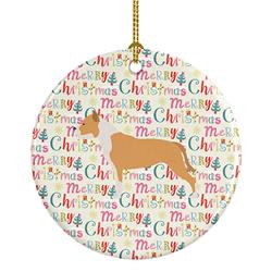 PartyPros 2.8 x 2.8 in. Unisex Staffordshire Bull Terrier Merry Christmas Ceramic Ornament&#44; Multi Color