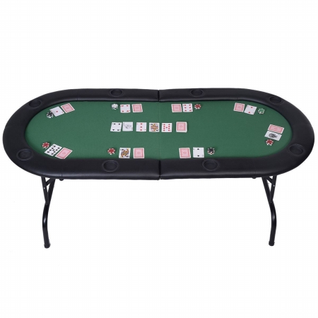 NewAlthlete Casino Poker Table Foldable for 8 Players