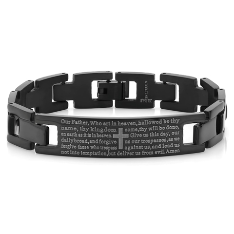 J Brand Stainless Steel Black Ip Link Bracelet