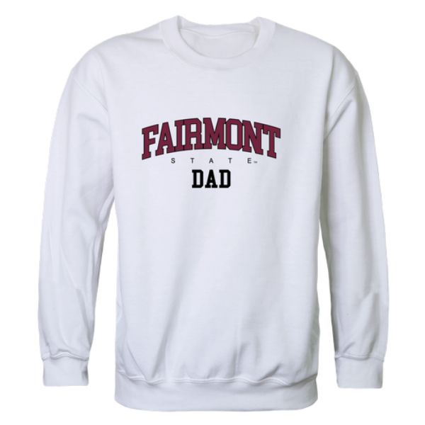 FinalFan Fairmont State University Falcons Dad Crewneck Sweatshirt&#44; White - Large