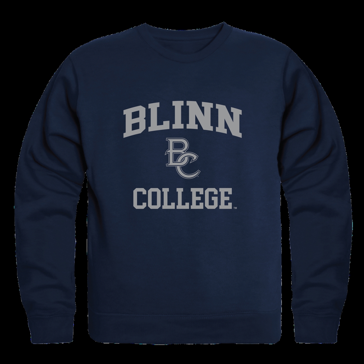 FinalFan Blinn College Buccaneers Seal Crewneck Sweatshirt&#44; Navy - Medium