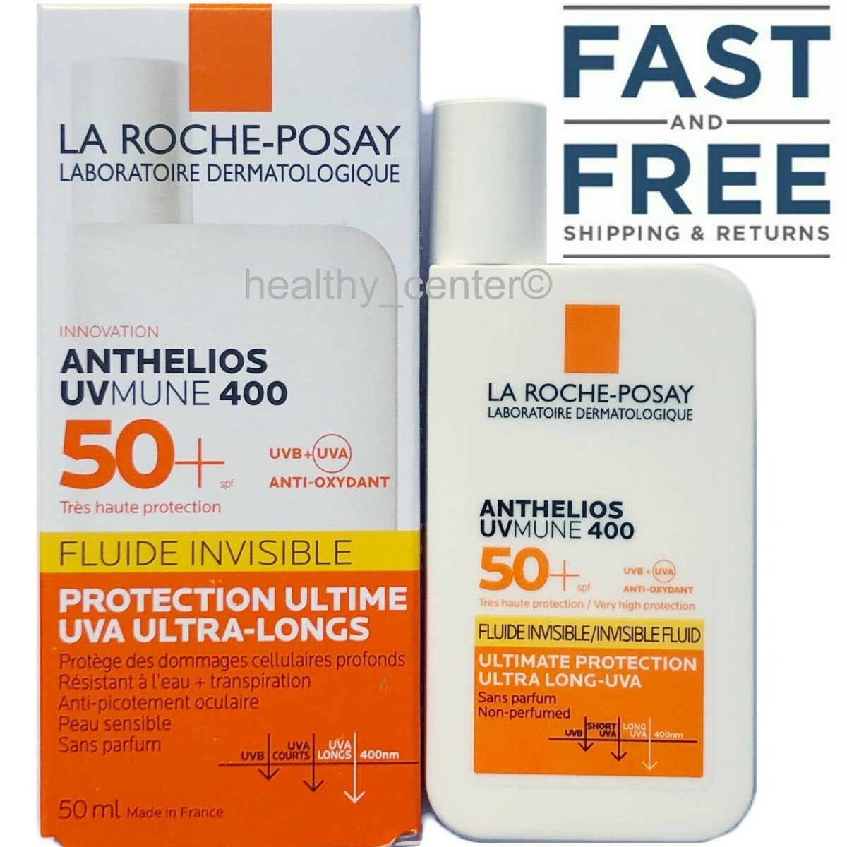 Formulario 50 ml SPF 50 Plus La Roche-Posay Anthelios UVmune 400 Invisible Non-Perfumed Fluid Chemical Sunscreen