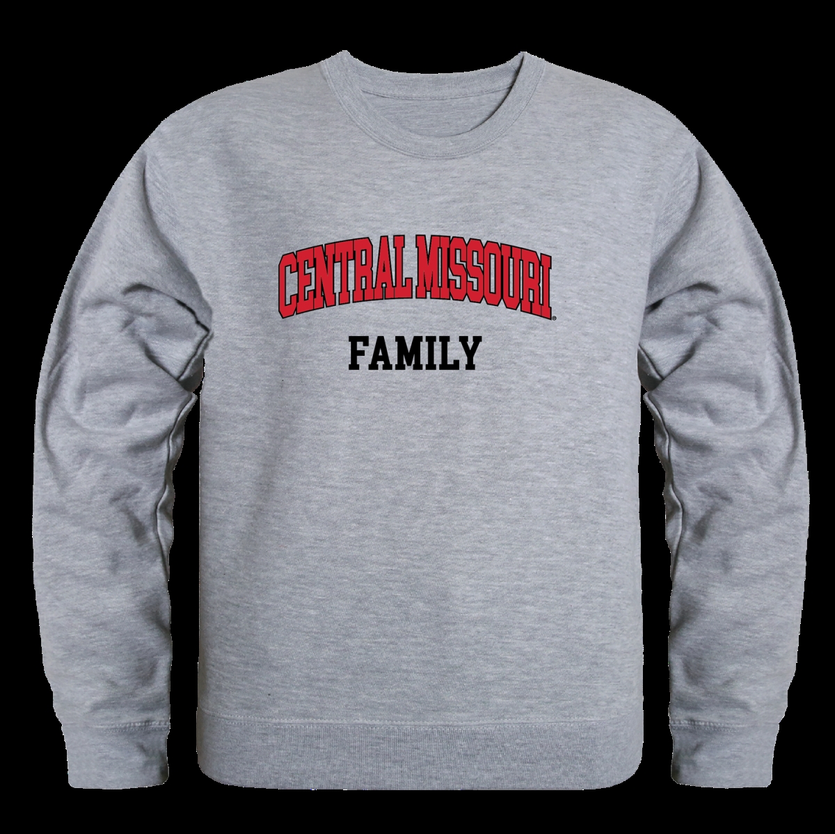 FinalFan University of Central Missouri Mules Family Crewneck Sweatshirt&#44; Heather Grey - Medium
