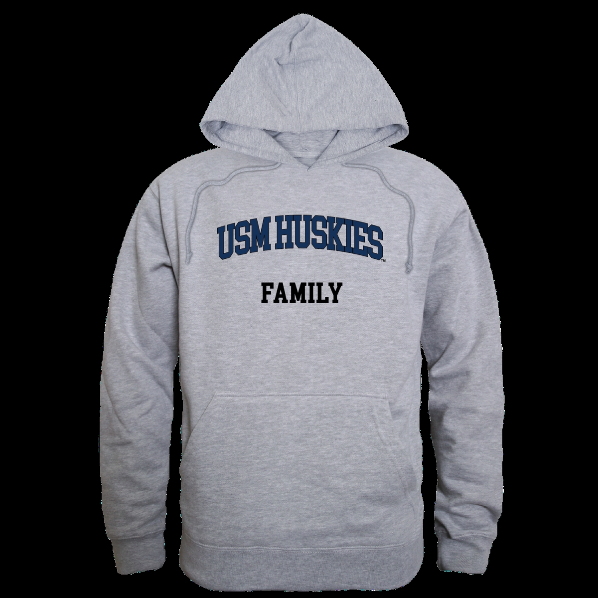 FinalFan University of Southern Maine Huskies Family Hoodie&#44; Heather Grey - Large