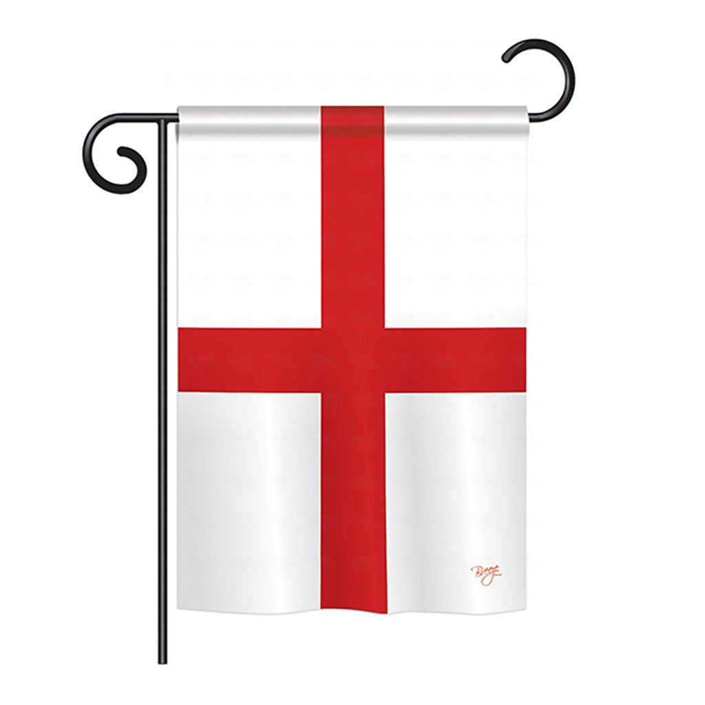 GardenControl BD-CY-GS-108168-IP-BO-D-US13-BD 13 x 18.5 in. England St. Georges Cross Flags of the World Nationality Impressions Decorative Ve
