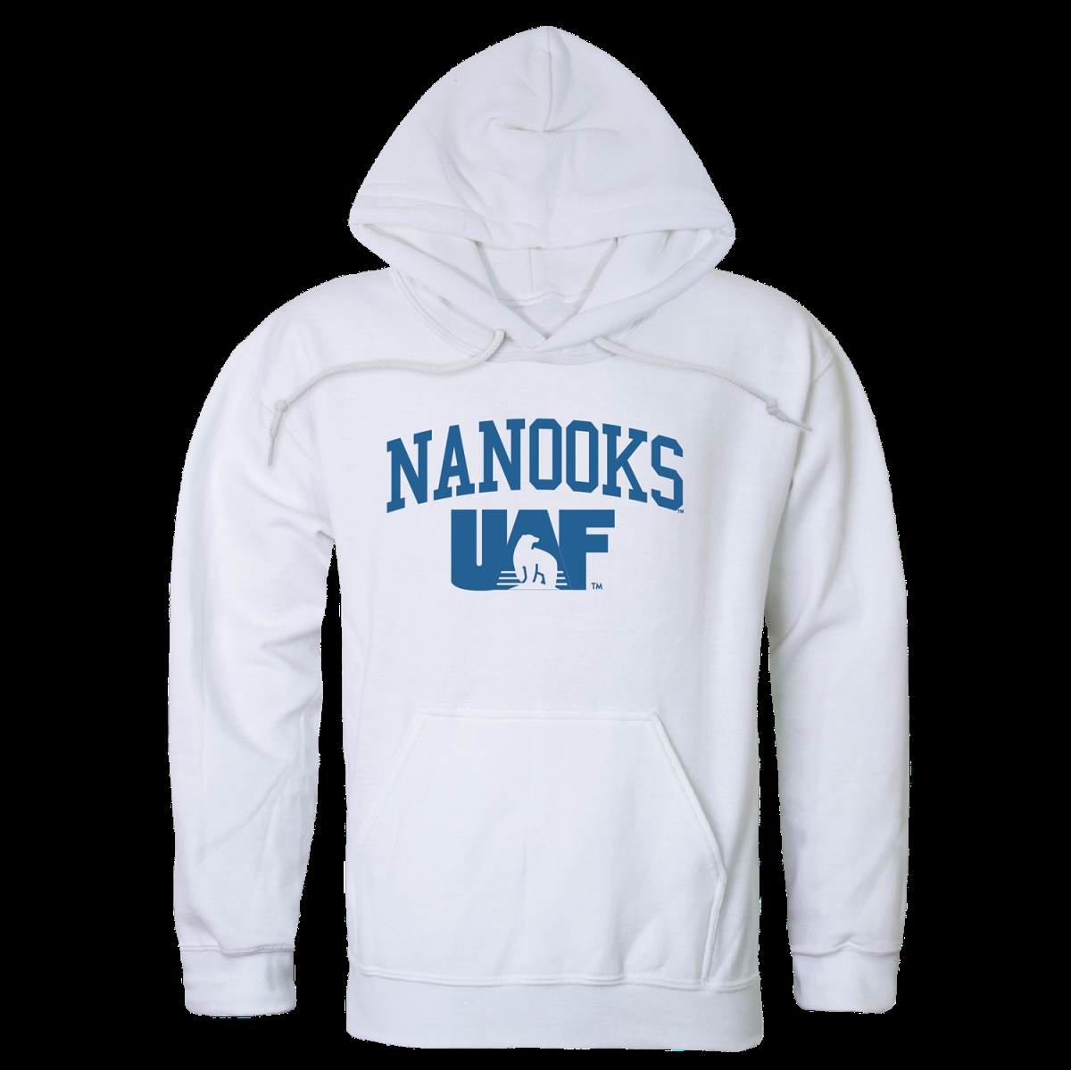 FinalFan University of Alaska Fairbanks Nanooks Seal Hoodie&#44; White - Medium