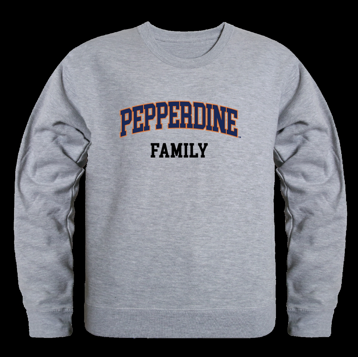 FinalFan Pepperdine University Waves Family Crewneck Sweatshirt&#44; Heather Grey - Small