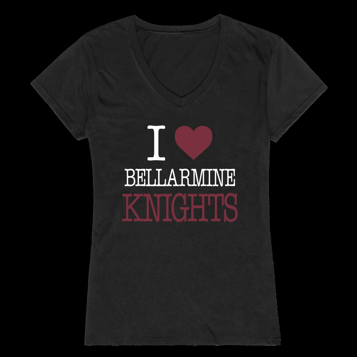 FinalFan Bellarmine University Knights I Love Women T-Shirt&#44; Black - 2XL