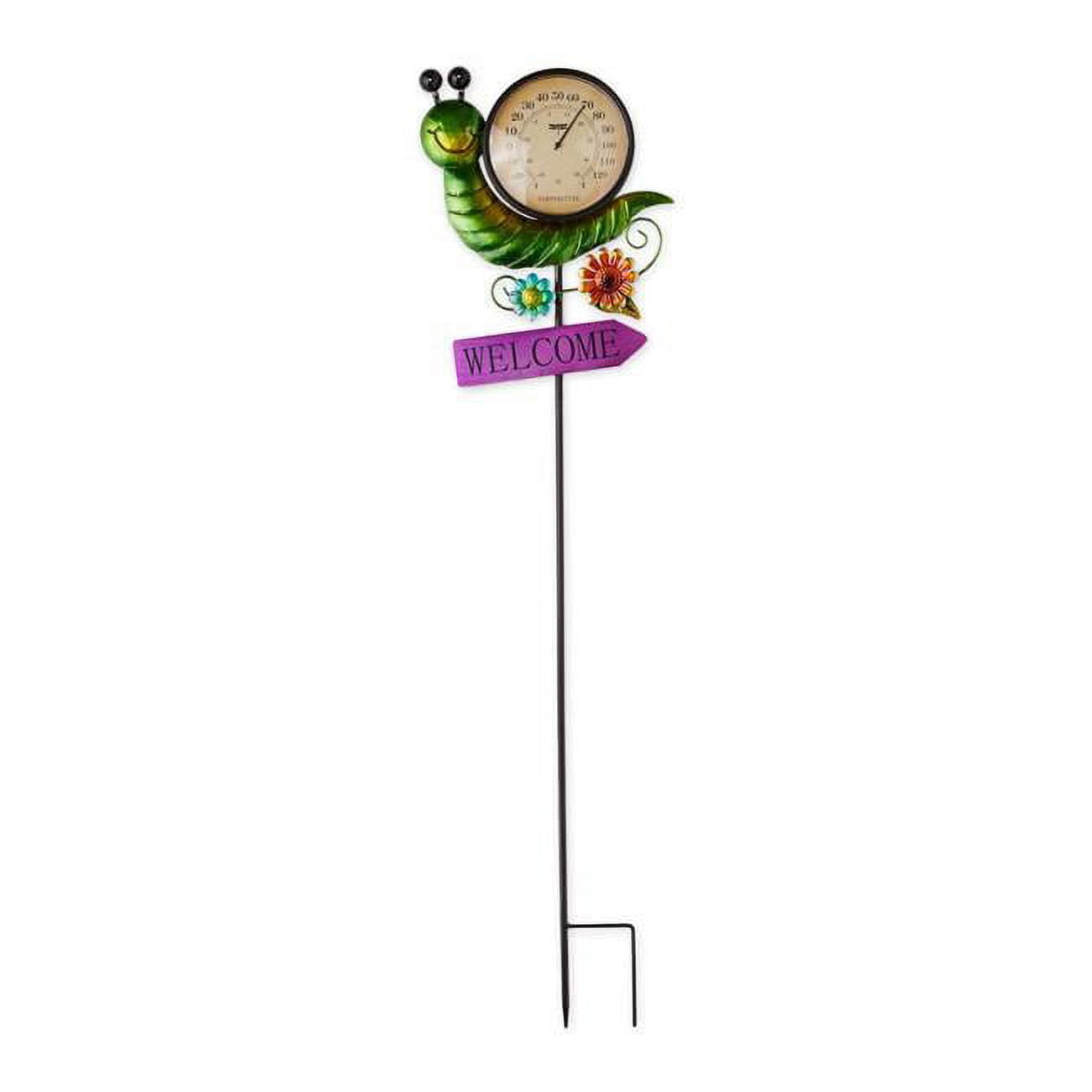BOOK PUBLISHING COMPANY Metal Thermometer Garden Stake - Snail