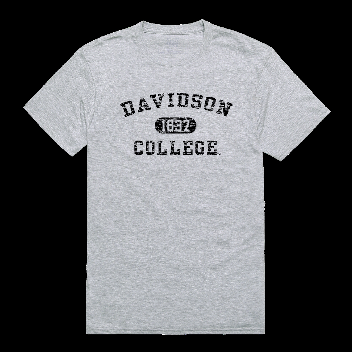 FinalFan Davidson College Wildcats Distressed Arch T-Shirt&#44; Heather Grey - Large