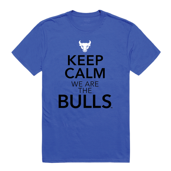 FinalFan University at Buffalo Keep Calm Short Sleeve T-Shirt&#44; Royal - Extra Large