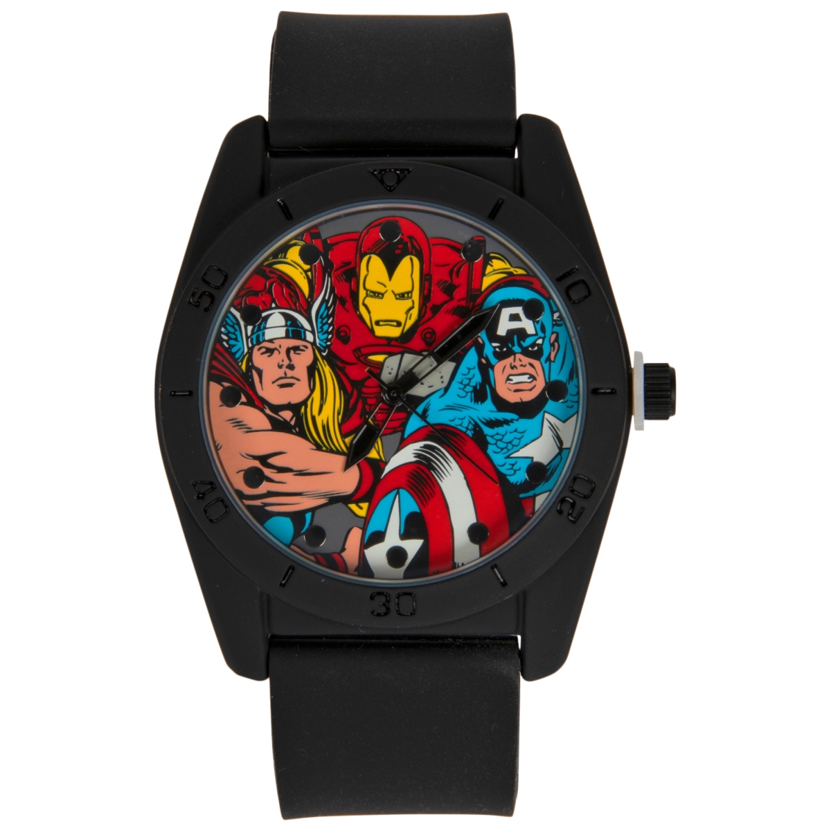 CZ Forever Marvel Comics Classic  Characters Watch with Rubber Strap
