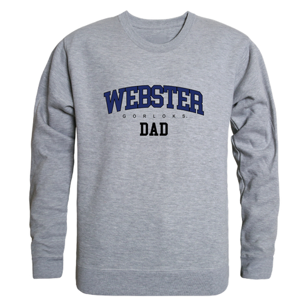 FinalFan Webster University Gorlocks Dad Crewneck Sweatshirt&#44; Heather Grey - Large
