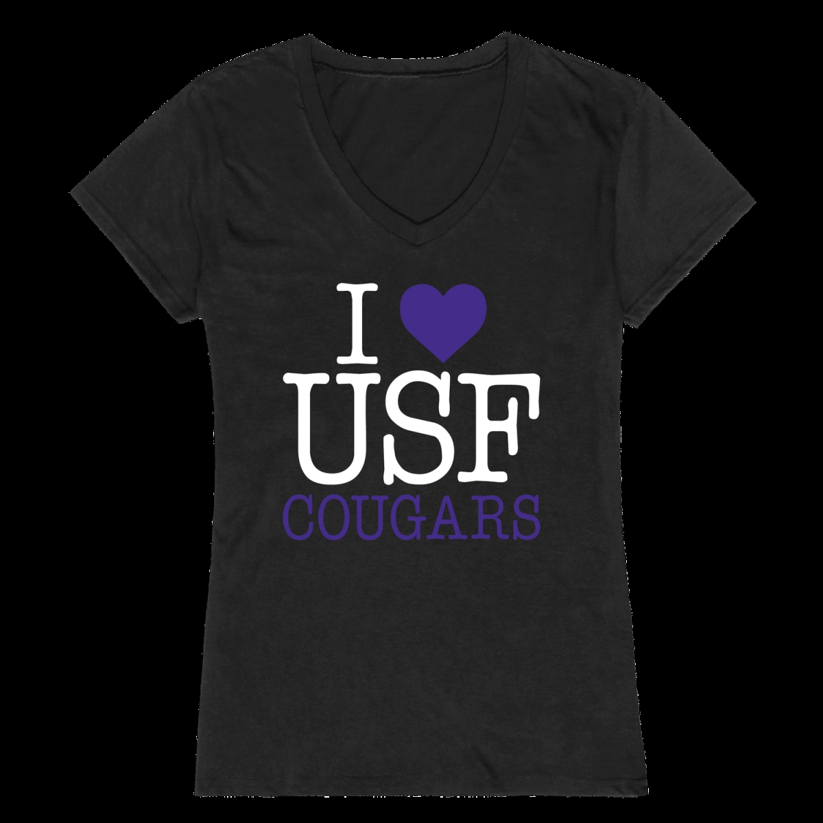 FinalFan University of Sioux Falls Cougars I Love Women T-Shirt&#44; Black - Medium