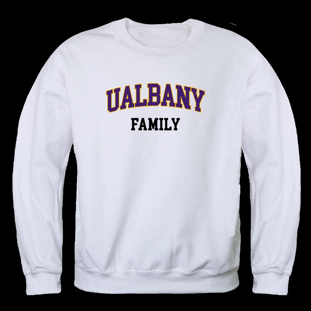 FinalFan University at Albany Great Danes Family Crewneck Sweatshirt&#44; White - Large