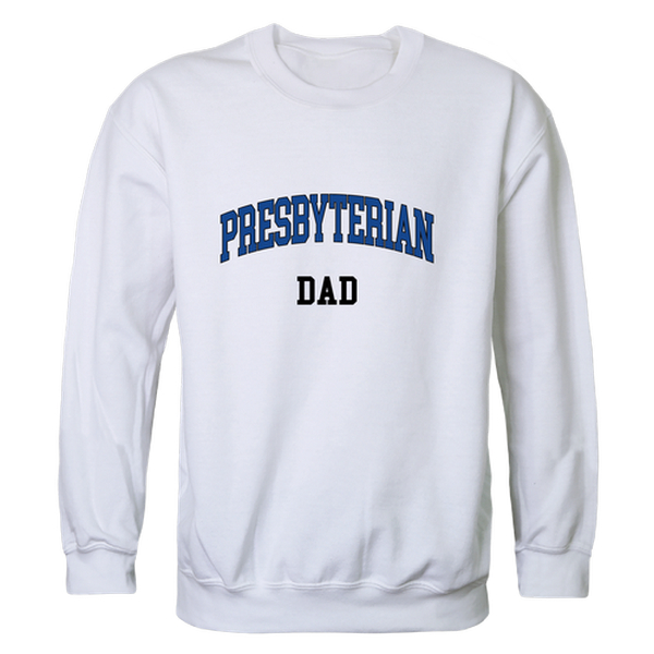 FinalFan Presbyterian College Blue Hose Dad Crewneck Sweatshirt&#44; White - Medium