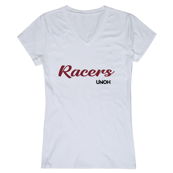 FinalFan University of Northwestern Ohio Racers Women Script Short Sleeve T-Shirt&#44; White - Medium