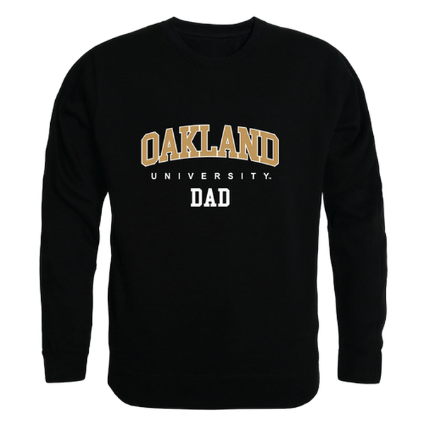 FinalFan Oakland University Golden Grizzlies Dad Crewneck Sweatshirt&#44; Black - 2XL