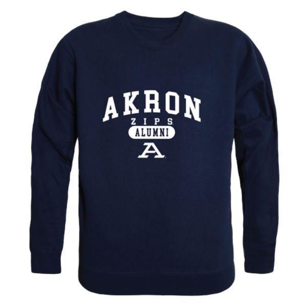 FinalFan University of Akron Zips Alumni Fleece Pullover Crewneck Sweatshirt&#44; Navy - Large
