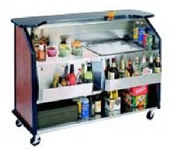 NewestEdition Stainless Portable Bar with- 2 speed rail and- 1 ice bin