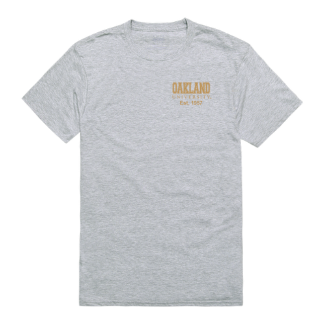 FinalFan Oakland University Golden Grizzlies Practice T-Shirt&#44; Heather Grey - Extra Large