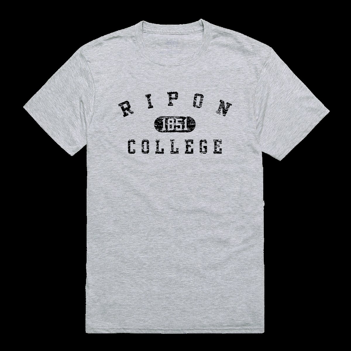 FinalFan Ripon College Red Hawks Distressed Arch T-Shirt&#44; Heather Grey - Extra Large